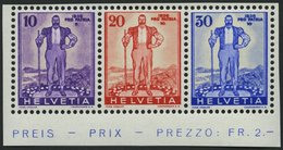 SCHWEIZ BUNDESPOST ÞA294-96 **, 1936, Pro Patria, Prachtstreifen, Mi. 52.- - 1843-1852 Correos Federales Y Cantonales