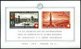 SCHWEIZ BUNDESPOST Bl. 7 **, 1942, Block Pro Patria, Feinst, Mi. 110.- - 1843-1852 Federale & Kantonnale Postzegels