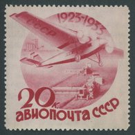 SOWJETUNION 464X **, 1934, 20 K. Luftfahrt Und Luftpost, Wz. Stehend, Pracht, Mi. 320.- - Used Stamps