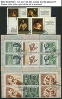 SAMMLUNGEN, LOTS O, 1974-91, Kleine Dublettenpartie Fast Nur Kompletter Ausgaben, Mit Zierfeldern, Bogenteilen, Kleinbog - Used Stamps