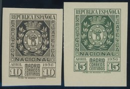 SPANIEN 679/80 **, 1936, Nationale Philatelistische Ausstellung, Pracht, Mi. 140.- - Autres & Non Classés