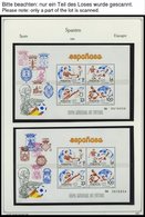 SPANIEN **, Komplette Postfrische Sammlung Spanien Von 1973-90 Im KA-BE Album, Mit Zusammendrucken, Kleinbogen Und Marke - Other & Unclassified