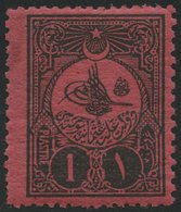 PORTOMARKEN P 29E *, 1908, 1 Pia. Schwarz Auf Rosa, Gezähnt 131/4:12, Falzrest, Pracht, Mi. 140.- - Otros & Sin Clasificación