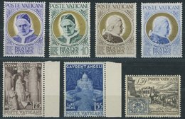 VATIKAN 174-79,188 **, 1951/2, Seligsprechung Und Briefmarkenausgabe, Postfrisch, 7 Prachtwerte, Mi. 64.- - Autres & Non Classés