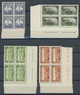 SYRIEN 263-75 VB **, 1925, Bauwerke Und Landschaften In Eckrandviererblock (0.10 P. Nur Vom Unterrand), Postfrischer Pra - Syrie