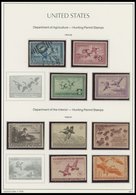 SAMMUNGEN, LOTS *,(*),**,o , HUNTING PERMIT STAMPS: 1934-73, Sammlung Von 36 Verschiedenen Werten Auf Leuchtturm Seiten, - Sammlungen