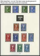 EUROPA UNION O, 1958-60, Stilisierte Taube, Geschlossene Kette Und Wagenrad, 3 Komplette Jahrgänge, Pracht, Mi. 123.50 - Altri & Non Classificati