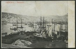 ALTE POSTKARTEN - ITALIEN GENOVA-Panorama, Ansichtskarte Nach Deutschland, Gebrauchsspuren - Italië