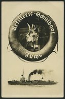 ALTE POSTKARTEN - SCHIFFE KAISERL. MARINE BIS 1918 S.M.S. Fuchs, 2 Ungebrauchte Karten - Guerre