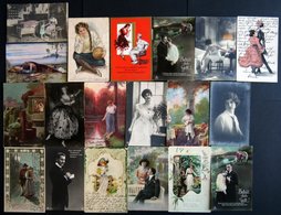 ALTE POSTKARTEN - VARIA Kitschkarten, 30 überwiegend Farbige Ansichtskarten - Autres & Non Classés