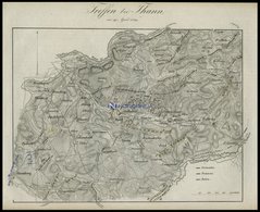 Treffen Bei Thann Am 19. April 1809, Kupferstich-Plan Von Rothenburg Um 1830 - Andere & Zonder Classificatie