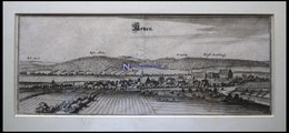 AERZEN, Gesamtansicht, Kupferstich Von Merian Um 1645 - Lithographien