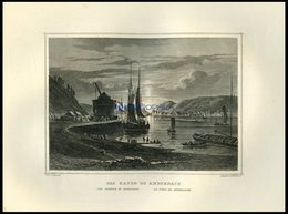 ANDERNACH: Der Hafen, Stahlstich Von Lange/Kurz Um 1850 - Lithographien