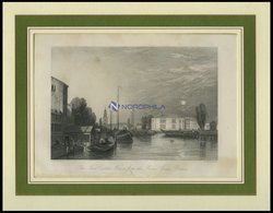 BERLIN: Das Neue Haus An Der Spree, Stahlstich Von Vickers/Radclyffe Um 1840 - Lithografieën