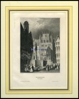 HILDESHEIM: Der Markt, Stahlstich Von B.I. Um 1840 - Litografia