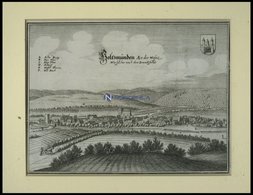 HOLZMINDEN, Gesamtansicht, Kupferstich Von Merian Um 1645 - Lithographies