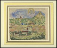 Bei LAM/NIEDERBAYERN: Das Berg-Kirchlein Maria-Hülf, Kolorierter Holzstich A.d. Holzstich A.d.Sulzb.Kalender Von 1863 - Lithographies