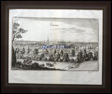 LIEBENAU/AUE, Gesamtansicht, Kupferstich Von Merian Um 1645 - Lithographies