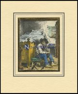 LÜBECK: Ein Schiffer In Seiner Stube, Kol. Holzstich Von Kühl Von 1881 - Lithographies