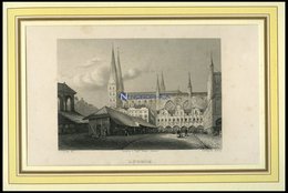 LÜBECK, Teilansicht, Stahlstich Von Milde/Payne Um 1840 - Lithografieën