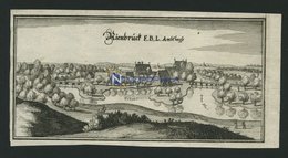 NIENBRÜGGE/OCKER, Gesamtansicht, Kupferstich Von Merian Um 1645 - Lithografieën