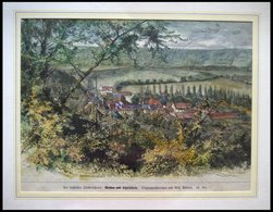 SCHLUPFORTA: Die Fürstenschulen, Kolorierter Holzstich Von Büttner Um 1880 - Litografía