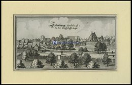 SIEDENBURG B. SÜLINGEN, Gesamtansicht, Kupferstich Von Merian Um 1645 - Litografía