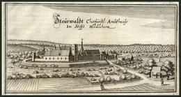 STEUERWALD B. Hildesheim, Gesamtansicht, Kupferstich Von Merian Um 1645 - Litografía