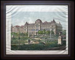 STUTTGART: Die Neue Baugewerbeschule, Kolorierter Holzstich Um 1880 - Litografía