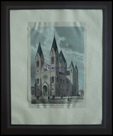 STUTTGART: Die Garnisionskirche, Kolorierter Holzstich Nach Restel Um 1880 - Lithografieën