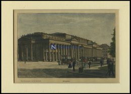 STUTTGART: Der Königsbau, Kolorierter Holzstich Um 1880 - Litografía