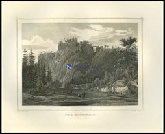 SÄCHS.SCHWEIZ: Der Hochstein Mit Kuhhirten Im Vordergrund, Stahlstich Von Koehler/Hels Um 1850 - Lithographies