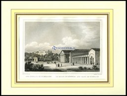 WIESBADEN: Der Kursaal, Stahlstich Von Schönfeld/Poppel, 1840 - Lithografieën
