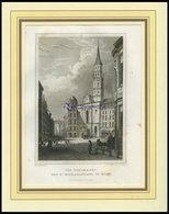 WIEN: Der Kohlmarkt Und St. Michaelsplatz, Stahlstich Von Bayrer/Thümling 1840 - Lithografieën