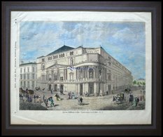 WIEN: Das Neue Stadttheater, Kolorierter Holzstich Nach Katzler Um 1880 - Lithografieën