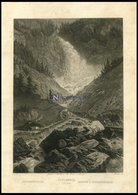 Der STÄUBEFALL/KANTON URI, Stahlstich Von Huber Um 1840 - Lithografieën