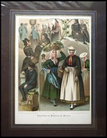 Region: Trachten Umgebung Von Hamburg Und Bremen, Altkolorierter Chromolithogr. Von Kretschmer Um 1880 - Lithographien