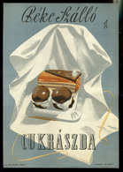 93456 SZOCREÁL KISPLAKÁT 1950-55.cca. Béke Szálló , Cukrászda  24*17cm SOCIAL REALIST SMALL POSTER Ca 1950-55 - Non Classificati