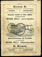 93111 MOSON BUDAPEST Kühne  Mezőgazdasági Gépgyár, 18 Oldalas Ismertető Füzet 1890. Cca - Non Classés