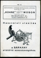 93109 MOSON BUDAPEST Kühne  Mezőgazdasági Gépgyár, Sárkány Szecskavágó Ismertető Füzet 1900. Cca - Non Classificati