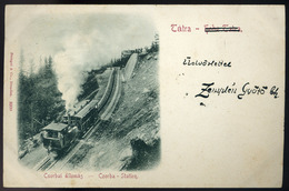 91453 TÁTRA 1898. Csorbai állomás, Régi  Képeslap - Slovaquie