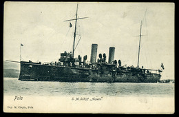 93778 K.u.K. HADITENGERÉSZET Pola. S.M.Schiff Aspern, Régi Képeslap Navy - Guerre