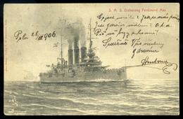 93733 K.u.K. HADITENGERÉSZET POLA  S.M.S. Erzh. Ferdinand Max , Régi Képeslap 1906. Navy - Guerre