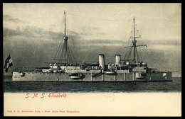 93702 K.u.K. HADITENGERÉSZET S.M.S. Elisabeth , Régi Képeslap - Guerre