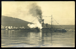 93727 K.u.K. HADITENGERÉSZET S.M.S. Szent István Hajó, Torpedó Támadás Után, Süllyedőben,fotós Képeslap 1918. Navy - Guerre