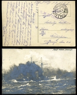 93730 K.u.K. Haditengerészet, I.VH.1917. Fotós Képeslap MFP Pola + S.M.S. Tegetthoff Hajó Bélyegzéssel - Lettres & Documents