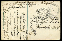 93712 K.u.K. Haditengerészet, I.VH.1916. Split Képeslap MFP Pola + S.M.S.Radetzky Hajó Bélyegzéssel - Lettres & Documents