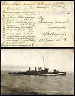 93708 K.u.K. Haditengerészet, I.VH 1918. Képeslap MFP Pola +S.M. Dampfer Neretva  Bélyegzéssel. Ritka! - Lettres & Documents