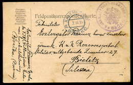 93633 I. VH Brcko , 1915. Tábori Lap Az MFRT Fulton Gőzösről , Tábori Postával Bielitzre Küldve - Lettres & Documents