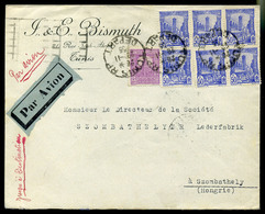93899 TUNÉZIA 1935. Szép Légi Levél Szombathelyre Küldve - Tunisie (1956-...)